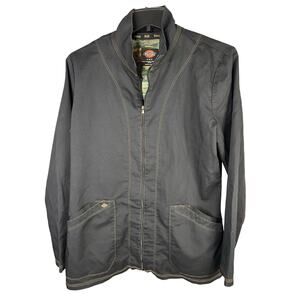 Dickies Essence Contemporary Scrub Jacket in black polyester/rayon/spandex blend